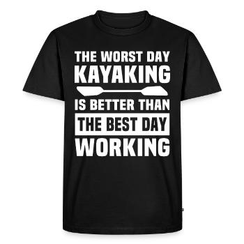 Kayaking Kayak Kayaker - Men's Premium Organic T-Shirt - black - Front - Nico (187cm)