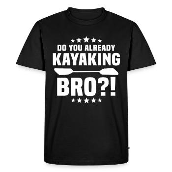 Kayaking Kayaker Kayak - Men's Premium Organic T-Shirt - black - Front - Nico (187cm)