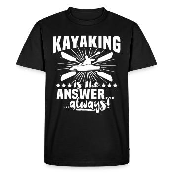 Kayaking Kayaker Kayak - Men's Premium Organic T-Shirt - black - Front - Nico (187cm)
