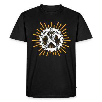 Charpentier charpentier - T-shirt Premium bio Homme - noir - Devant - Nico (187cm)