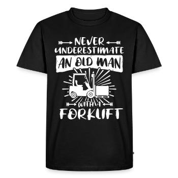 Underestimate man forklift - Men's Premium Organic T-Shirt - black - Front - Nico (187cm)