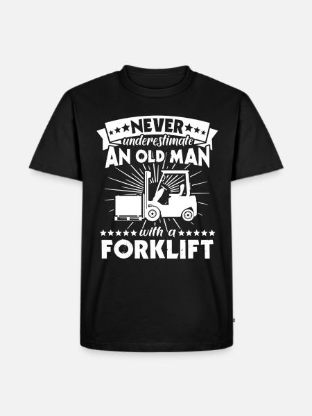 Underestimate man forklift - Men's Premium Organic T-Shirt - black