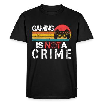 Gaming Is Not A Crime Console Gamer Gamer Gamer - Men's Premium Organic T-Shirt - black - Front - Nico (187cm)