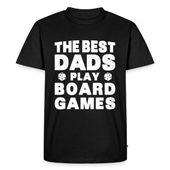 Meilleurs Pères Jouent Jeux de Plateau Cadeau - T-shirt Premium bio Homme - noir - Devant - Nico (187cm)
