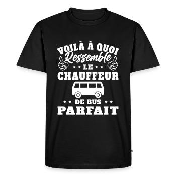 Chauffeur De Bus Parfait Humour Conducteur Cadeau - T-shirt Premium bio Homme - noir - Devant - Nico (187cm)