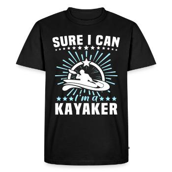 Kayaker Kayak Kayaking - Men's Premium Organic T-Shirt - black - Front - Nico (187cm)