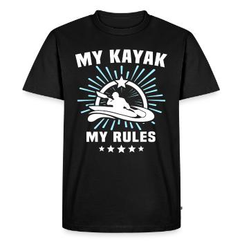 Kayaker Kayak Kayaking - Men's Premium Organic T-Shirt - black - Front - Nico (187cm)