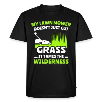 Lawn mowers Lawn mowing - Men's Premium Organic T-Shirt - black - Front - Nico (187cm)