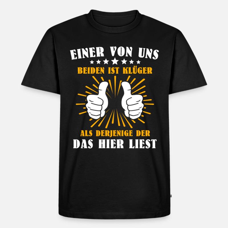 Klüger Als Du - Männer Premium Bio T-Shirt - Schwarz