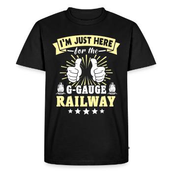 Garden Railway Model Railroad - T-shirt Premium bio Homme - noir - Devant - Nico (187cm)
