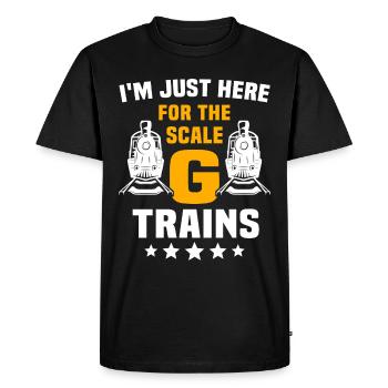 Garden Railway Model Railroad - T-shirt Premium bio Homme - noir - Devant - Nico (187cm)