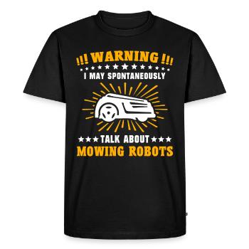 Tondeuse robot Robot tondeuse - T-shirt Premium bio Homme - noir - Devant - Nico (187cm)