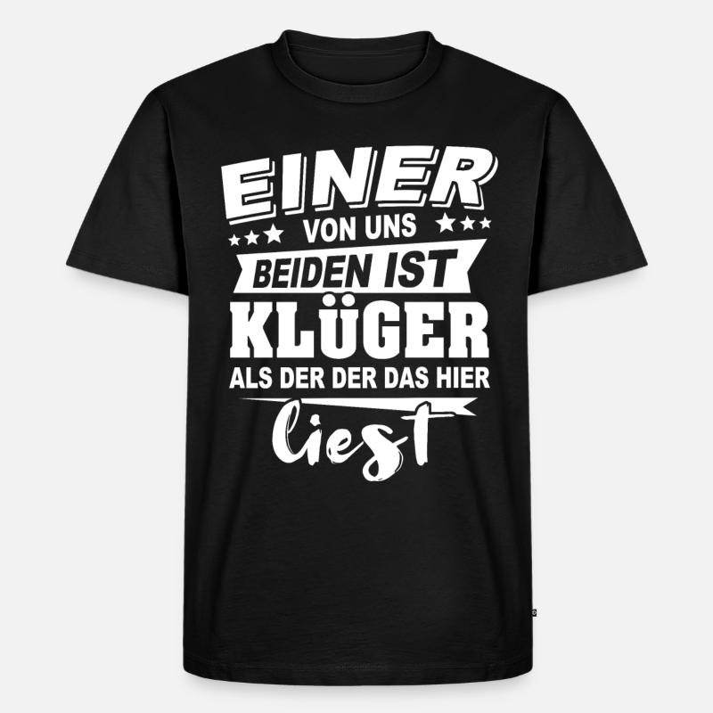 Klüger Als Du - Männer Premium Bio T-Shirt - Schwarz