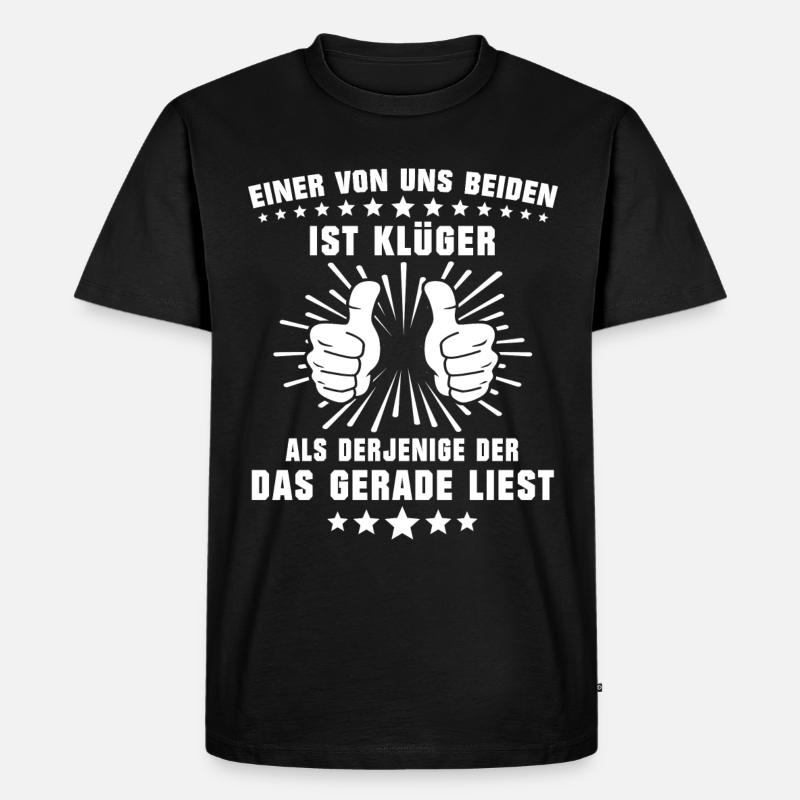 Klugscheisser Sprüche - Männer Premium Bio T-Shirt - Schwarz