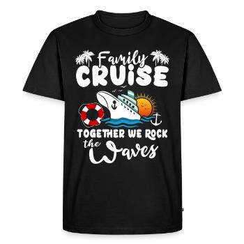 Family Cruise Ship Cruise - Men's Premium Organic T-Shirt - black - Front - Nico (187cm)
