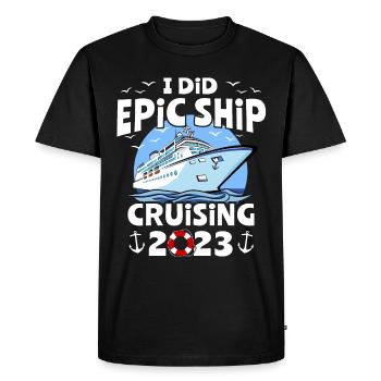 Cruise 2023 Cruise Ship - Men's Premium Organic T-Shirt - black - Front - Nico (187cm)