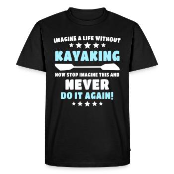 Kayak Kayaking - Men's Premium Organic T-Shirt - black - Front - Nico (187cm)