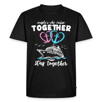 Cruise Couple Sea Voyage Cruise Ship - Men's Premium Organic T-Shirt - black - Front - Nico (187cm)