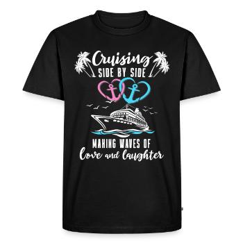Cruise Couple Sea Voyage Cruise Ship - Men's Premium Organic T-Shirt - black - Front - Nico (187cm)