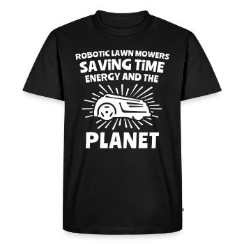 Robotic lawn mower - Men's Premium Organic T-Shirt - black - Front - Nico (187cm)