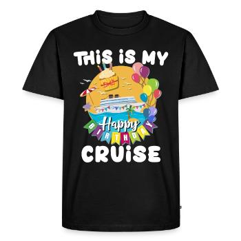 Cruise Birthday Sea Voyage - Men's Premium Organic T-Shirt - black - Front - Nico (187cm)