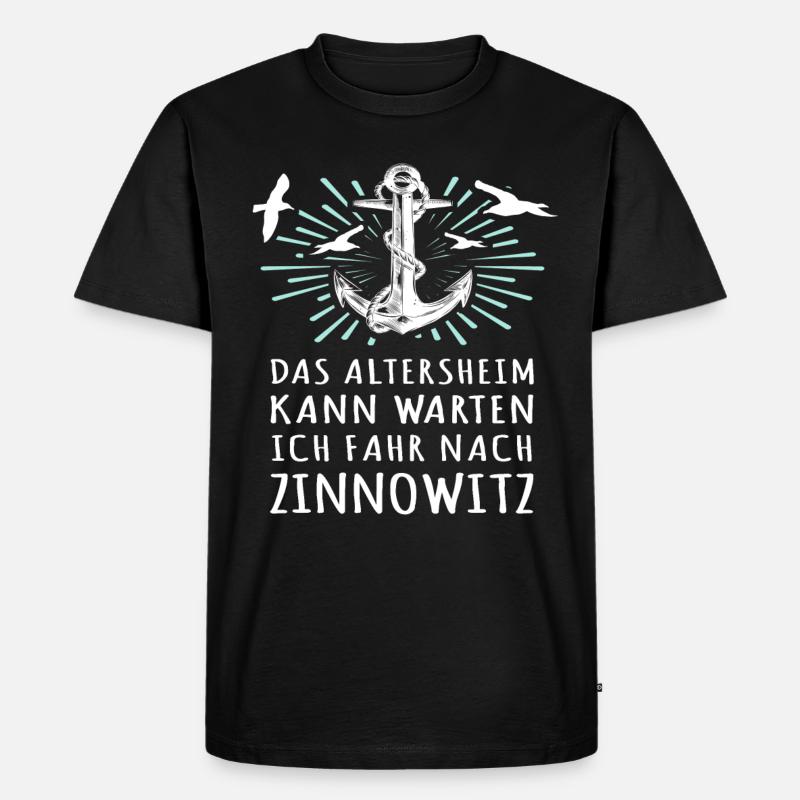 Zinnowitzer Spruch Zinnowitz - Männer Premium Bio T-Shirt - Schwarz