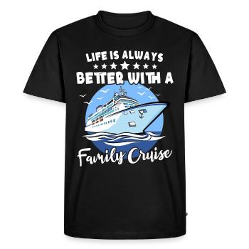 Cruise Family Cruise - Men's Premium Organic T-Shirt - black - Front - Nico (187cm)