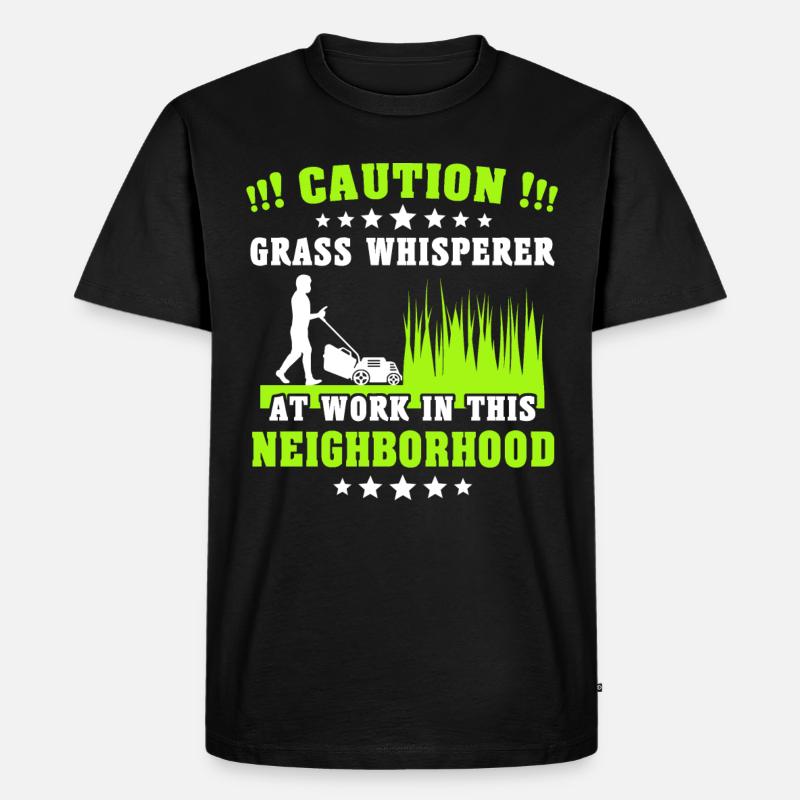 Rasenmäher Rasen Flüsterer - Männer Premium Bio T-Shirt - Schwarz