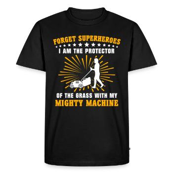 Tondeuses à gazon Tonte de pelouse - T-shirt Premium bio Homme - noir - Devant - Nico (187cm)