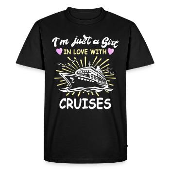 Fille de croisière - T-shirt Premium bio Homme - noir - Devant - Nico (187cm)