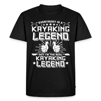 Kayaking Kayak - Men's Premium Organic T-Shirt - black - Front - Nico (187cm)