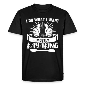 Kayaking Kayak - Men's Premium Organic T-Shirt - black - Front - Nico (187cm)