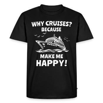 Cruise Cruise Travel Cruise Ship - Men's Premium Organic T-Shirt - black - Front - Nico (187cm)