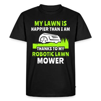 Robotic lawn mower - Men's Premium Organic T-Shirt - black - Front - Nico (187cm)