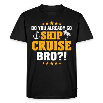 Croisière en bateau de croisière - T-shirt Premium bio Homme - noir - Devant - Nico (187cm)