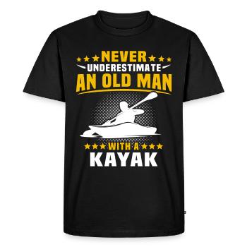Kayaking Underestimate kayakers - Men's Premium Organic T-Shirt - black - Front - Nico (187cm)