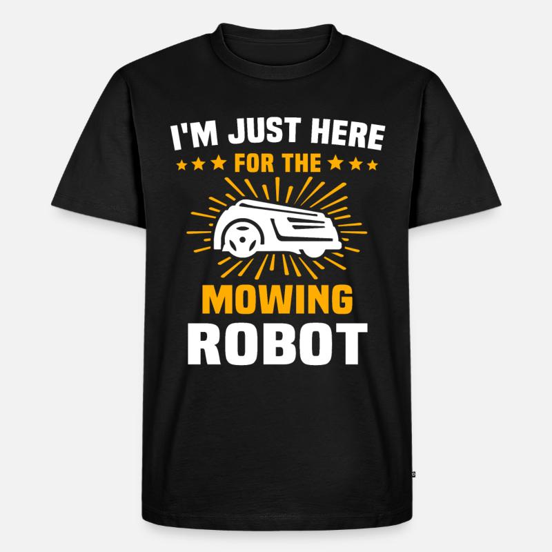 Rasenmähroboter Mähroboter - Männer Premium Bio T-Shirt - Schwarz