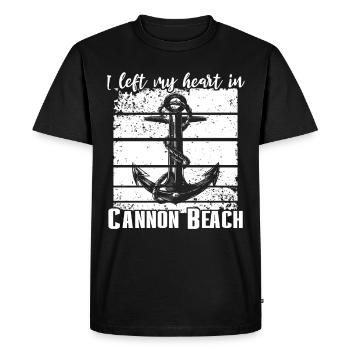 Cannon Beach Oregon - Men's Premium Organic T-Shirt - black - Front - Nico (187cm)