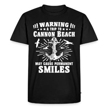 Cannon Beach Oregon - Men's Premium Organic T-Shirt - black - Front - Nico (187cm)