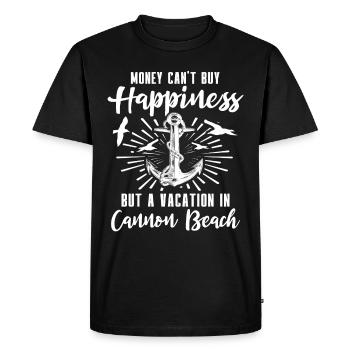 Cannon Beach Oregon - Men's Premium Organic T-Shirt - black - Front - Nico (187cm)