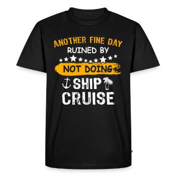 Navire de croisière - T-shirt Premium bio Homme - noir - Devant - Nico (187cm)