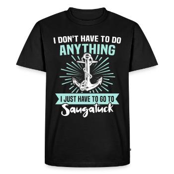 Saugatuck (Michigan) - T-shirt Premium bio Homme - noir - Devant - Nico (187cm)