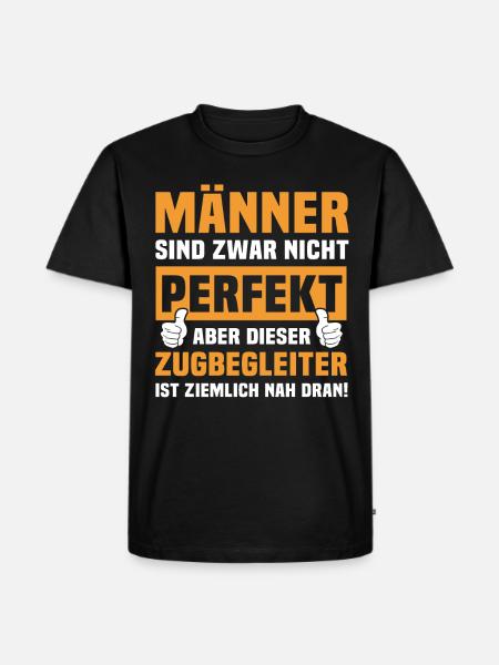 Zugbegleiter Sprüche - Männer Premium Bio T-Shirt - Schwarz
