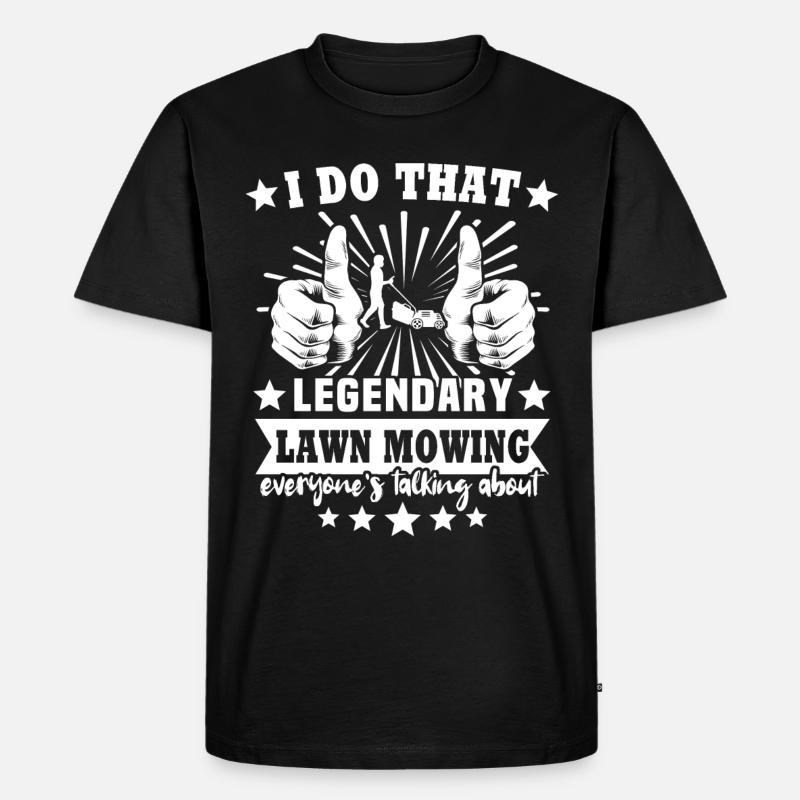Rasenmäher Sprüche - Männer Premium Bio T-Shirt - Schwarz