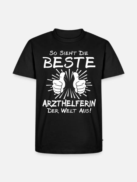 Beste Arzthelferin - Männer Premium Bio T-Shirt - Schwarz
