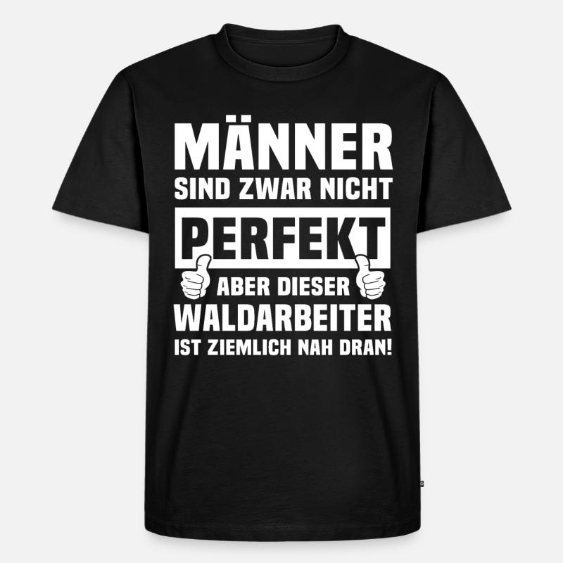 Waldarbeiter - Männer Premium Bio T-Shirt - Schwarz