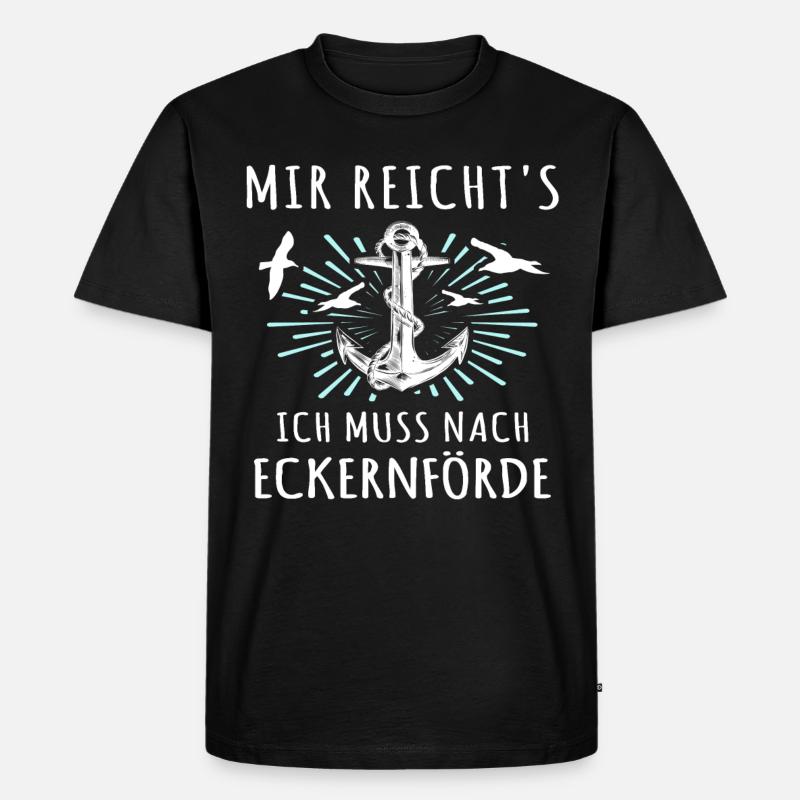 Eckernförde Eckernförder - Männer Premium Bio T-Shirt - Schwarz