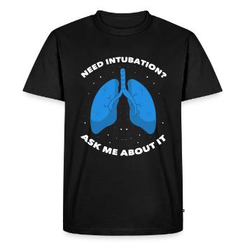Inhalothérapeute Thérapie respiratoire pulmonaire - T-shirt Premium bio Homme - noir - Devant - Nico (187cm)