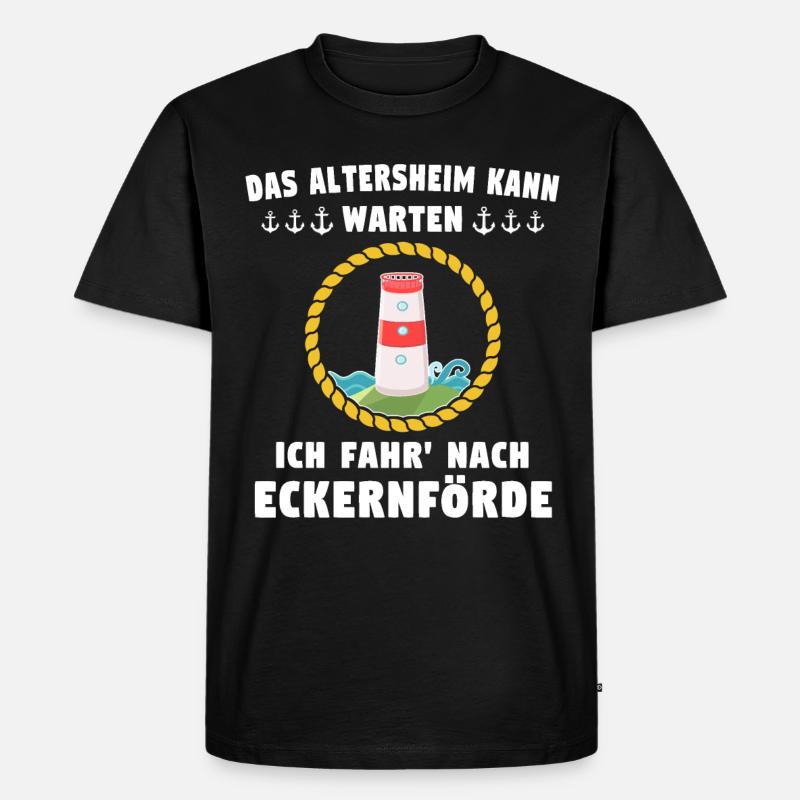 Eckernförde Spruch - Männer Premium Bio T-Shirt - Schwarz