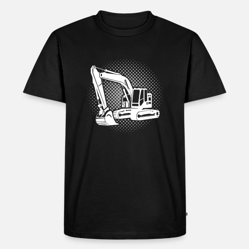 Baggerfuehrer Bagger - Männer Premium Bio T-Shirt - Schwarz